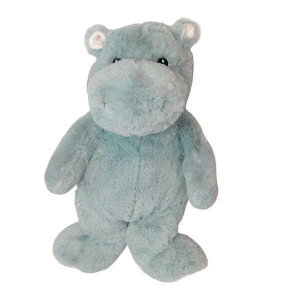 2017 Cloud B Hippo Dreamy Hugginz Stars Soft Aqua Stuffed Plush Toy 14" - Picture 2 of 7